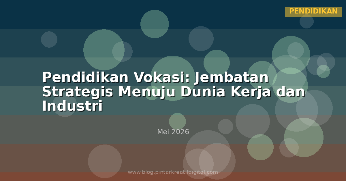 Pendidikan Vokasi: Jembatan Strategis Menuju Dunia Kerja dan Industri