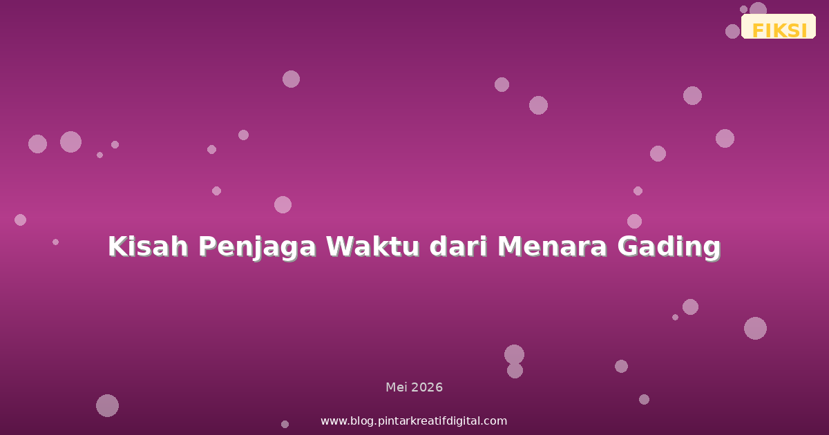 Kisah Penjaga Waktu dari Menara Gading