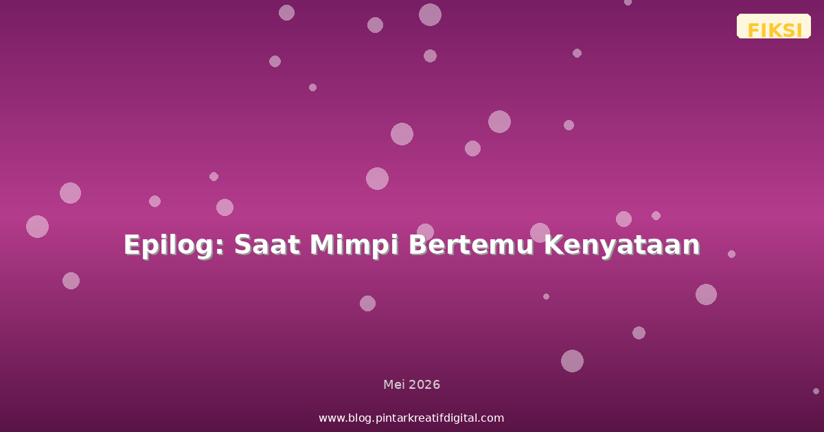 Epilog: Saat Mimpi Bertemu Kenyataan