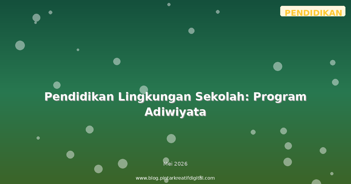 Pendidikan Lingkungan Sekolah: Program Adiwiyata