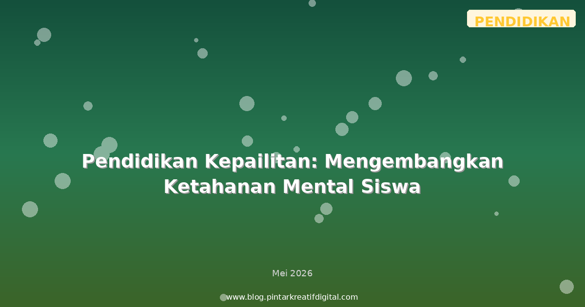 Pendidikan Kepailitan: Mengembangkan Ketahanan Mental Siswa