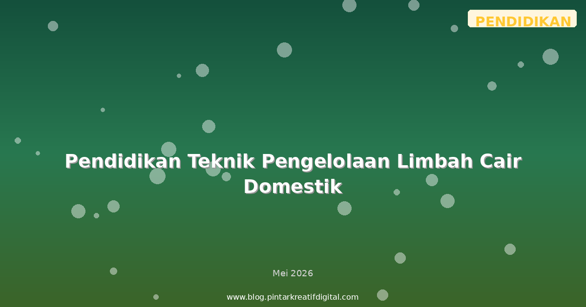 Pendidikan Teknik Pengelolaan Limbah Cair Domestik