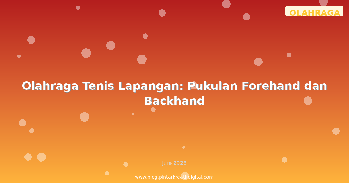 Olahraga Tenis Lapangan: Pukulan Forehand dan Backhand