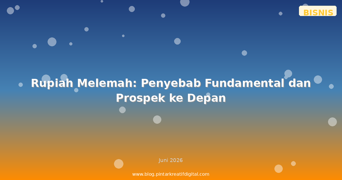 Rupiah Melemah: Penyebab Fundamental dan Prospek ke Depan
