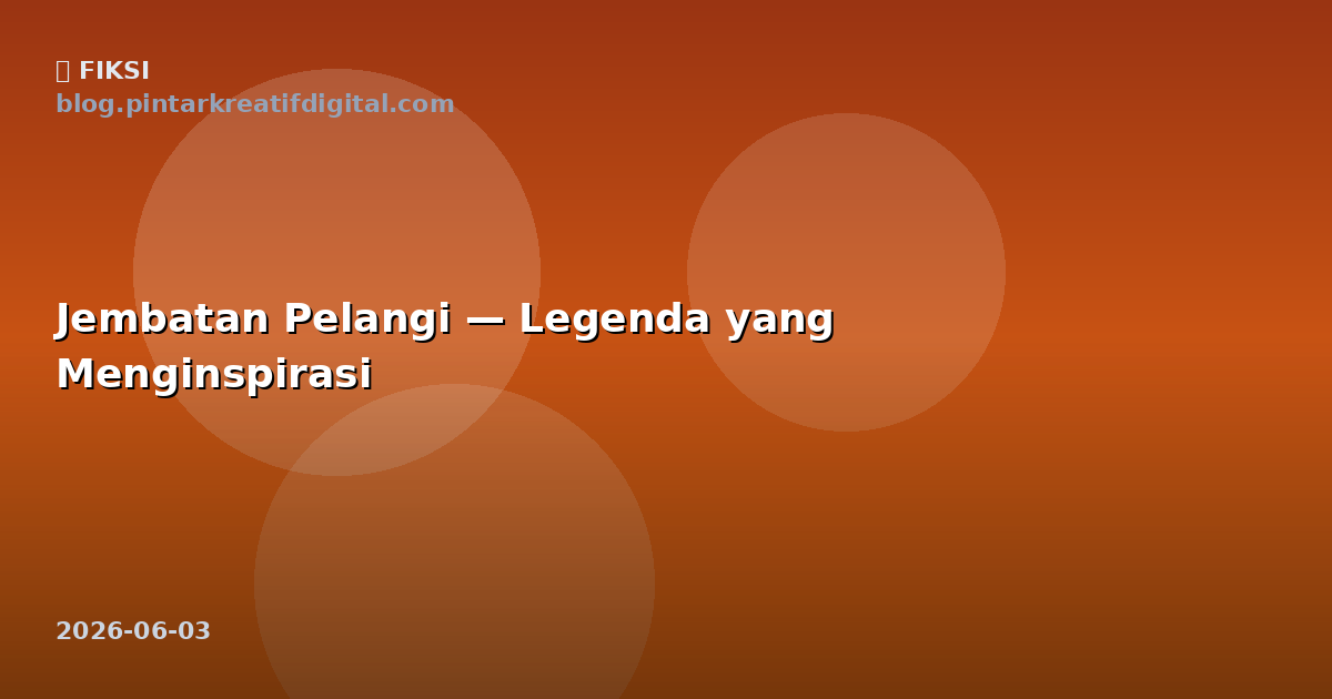 Jembatan Pelangi — Legenda yang Menginspirasi