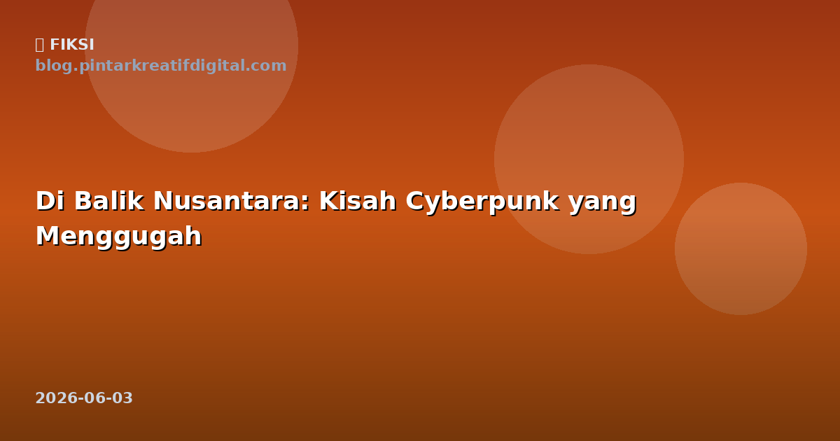 Di Balik Nusantara: Kisah Cyberpunk yang Menggugah