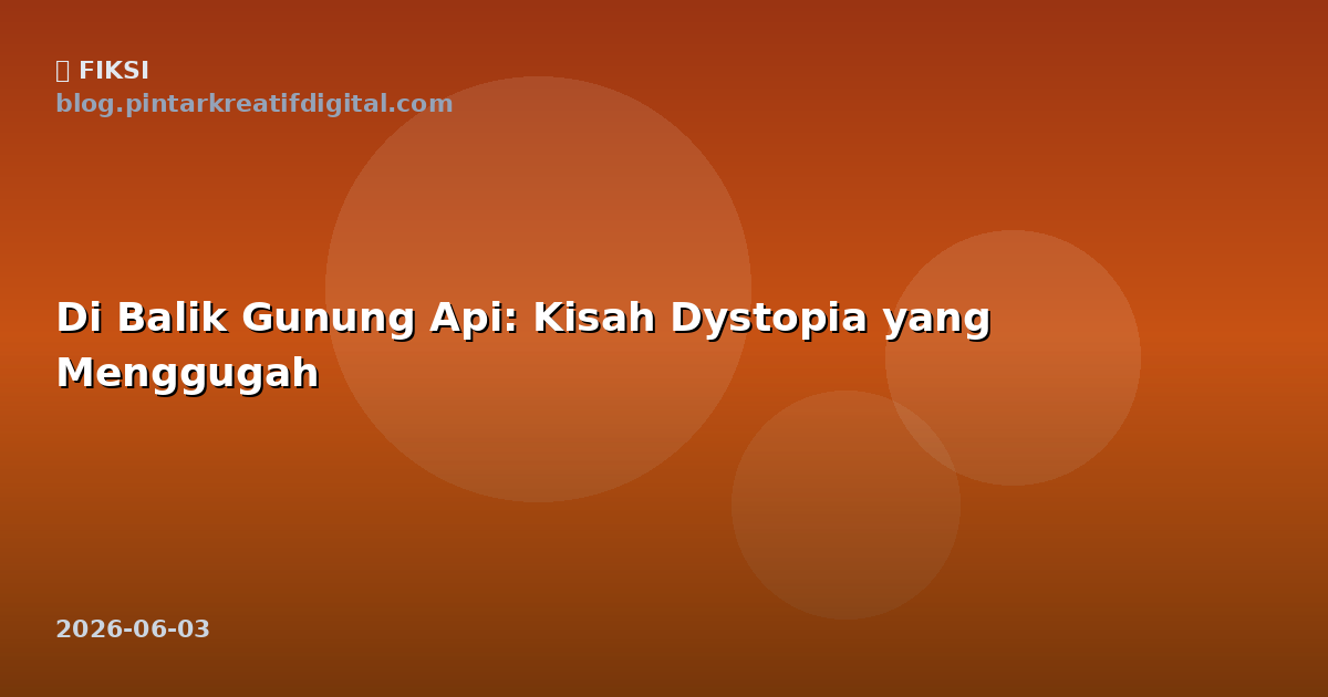 Di Balik Gunung Api: Kisah Dystopia yang Menggugah