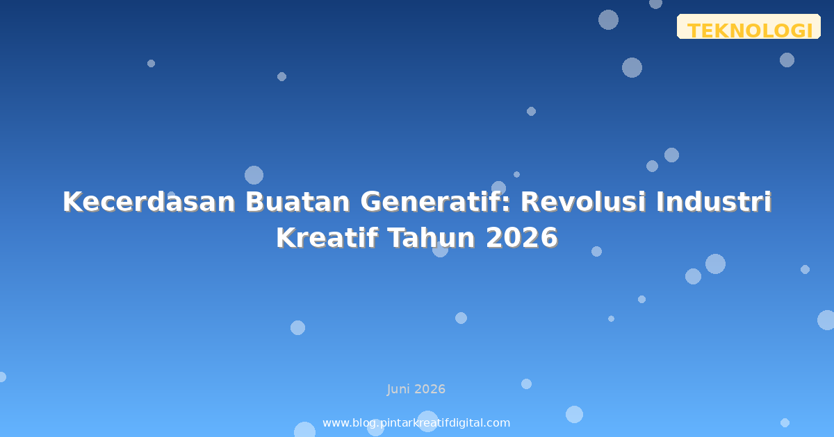 Kecerdasan Buatan Generatif: Revolusi Industri Kreatif Tahun 2026