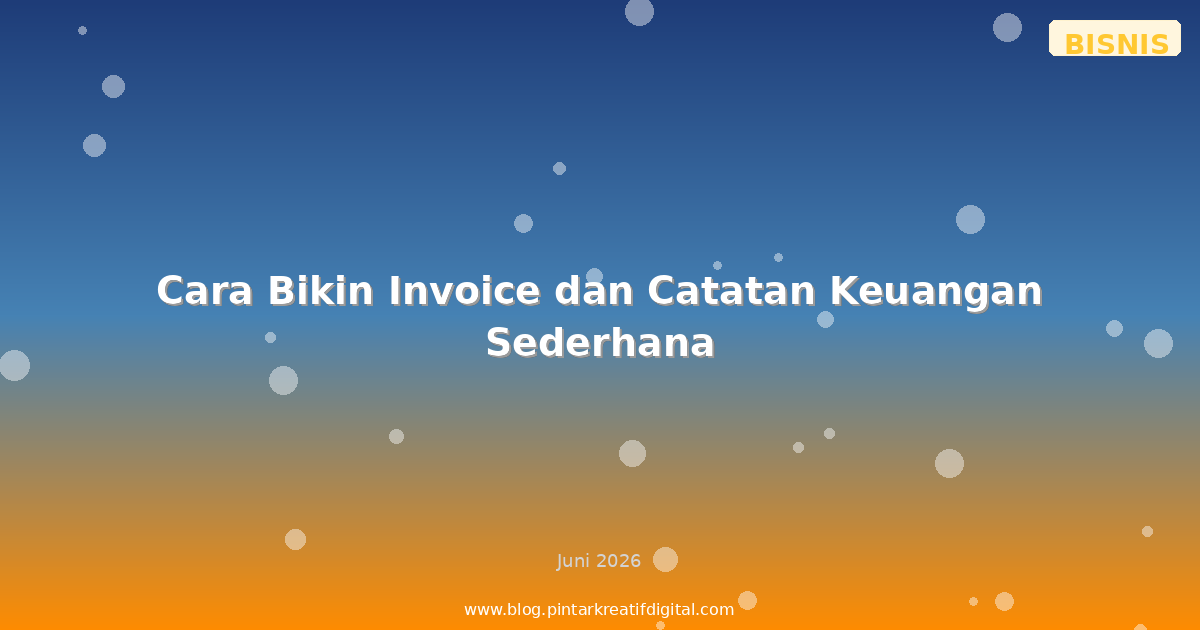 Cara Bikin Invoice dan Catatan Keuangan Sederhana