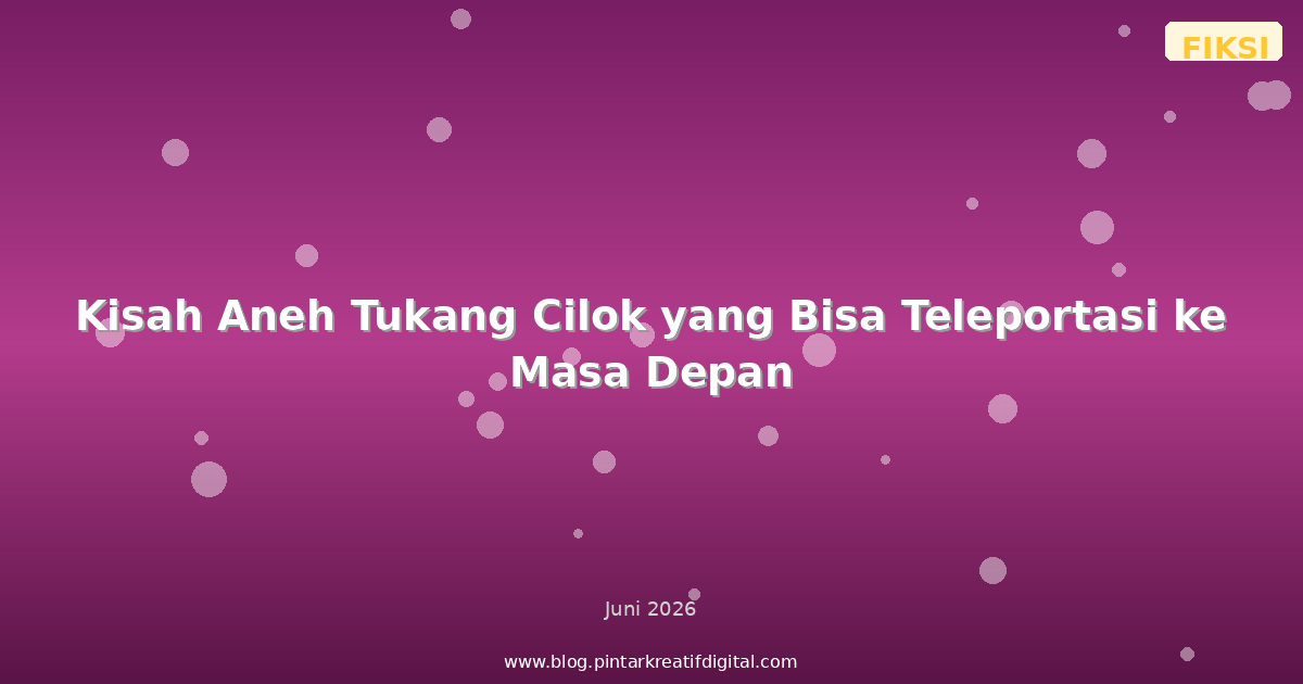 Kisah Aneh Tukang Cilok yang Bisa Teleportasi ke Masa Depan