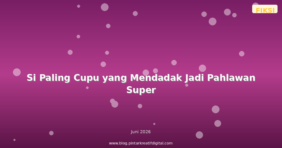 Si Paling Cupu yang Mendadak Jadi Pahlawan Super