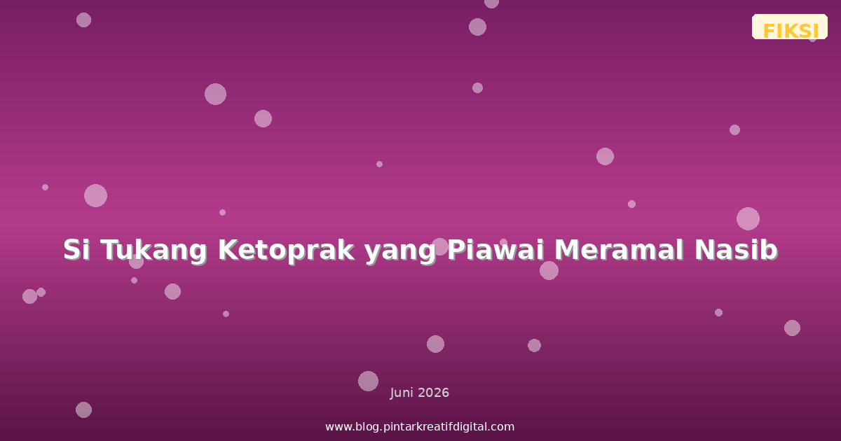 Si Tukang Ketoprak yang Piawai Meramal Nasib