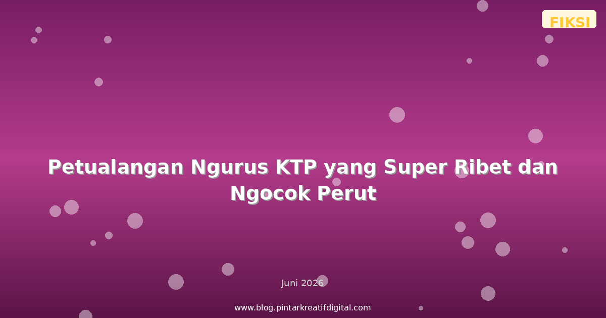 Petualangan Ngurus KTP yang Super Ribet dan Ngocok Perut
