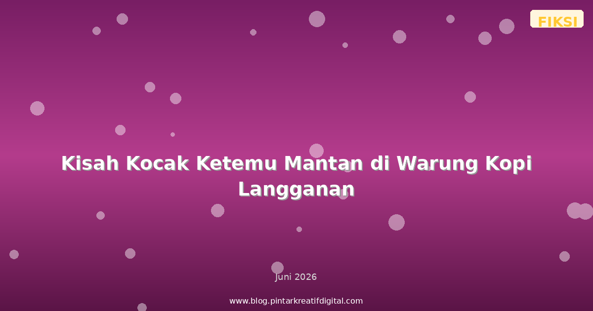 Kisah Kocak Ketemu Mantan di Warung Kopi Langganan