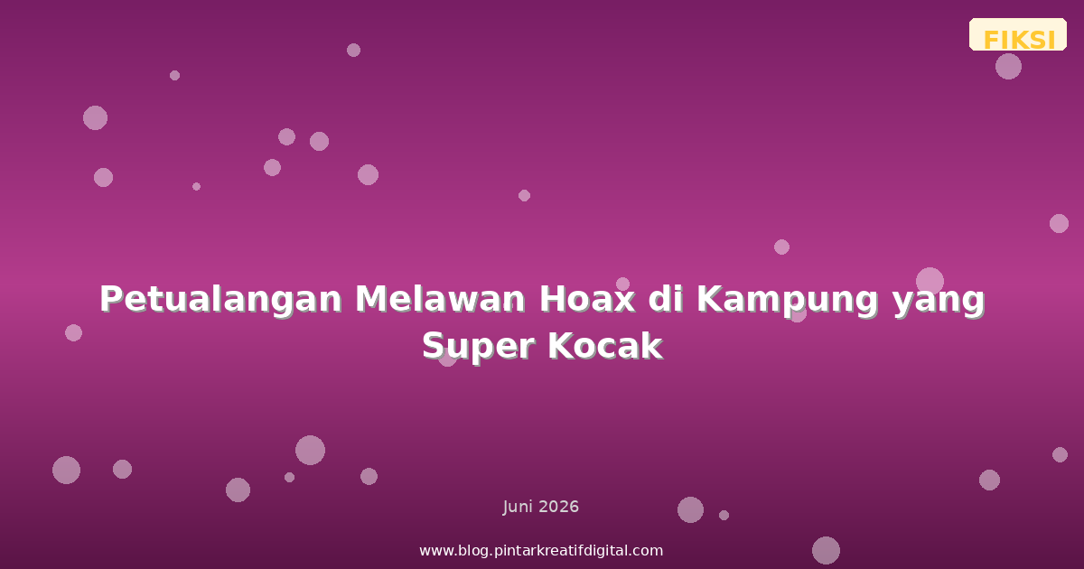 Petualangan Melawan Hoax di Kampung yang Super Kocak