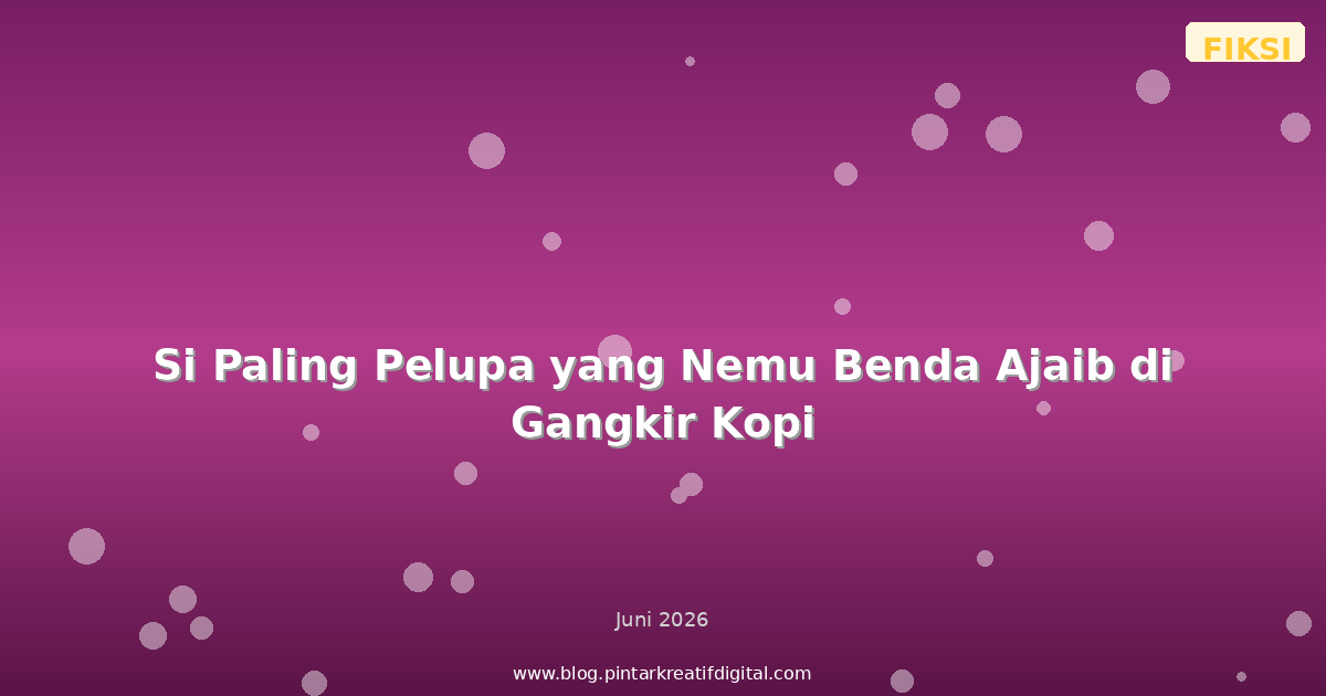 Si Paling Pelupa yang Nemu Benda Ajaib di Gangkir Kopi
