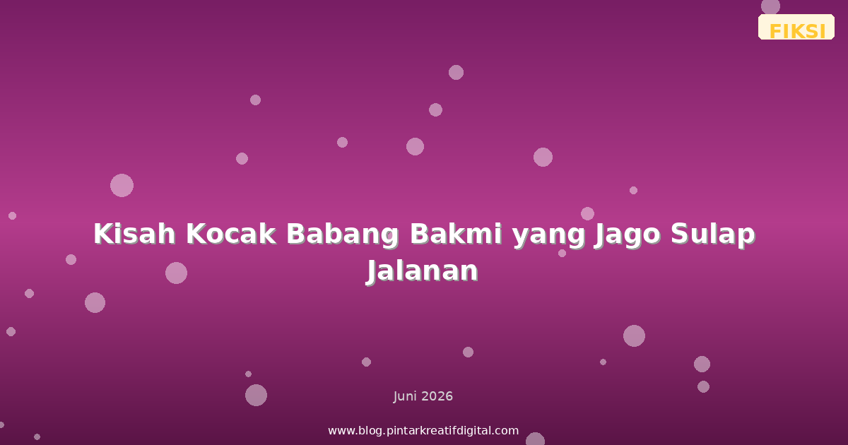 Kisah Kocak Babang Bakmi yang Jago Sulap Jalanan