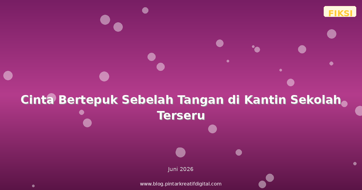Cinta Bertepuk Sebelah Tangan di Kantin Sekolah Terseru