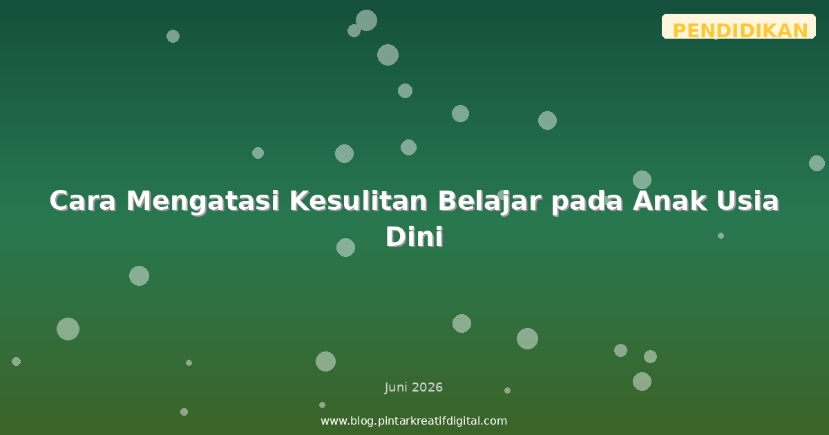 Pentingnya Pendidikan Karakter Sejak Usia Dini