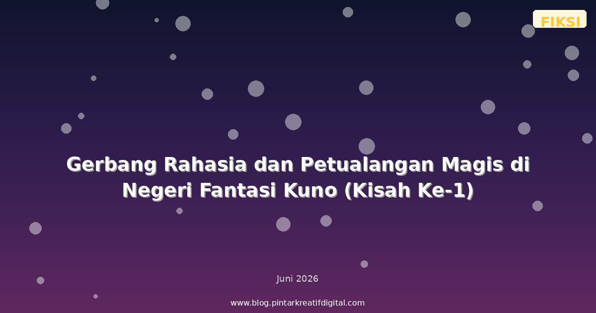 Gerbang Rahasia dan Petualangan Magis di Negeri Fantasi Kuno (Kisah Ke-1)