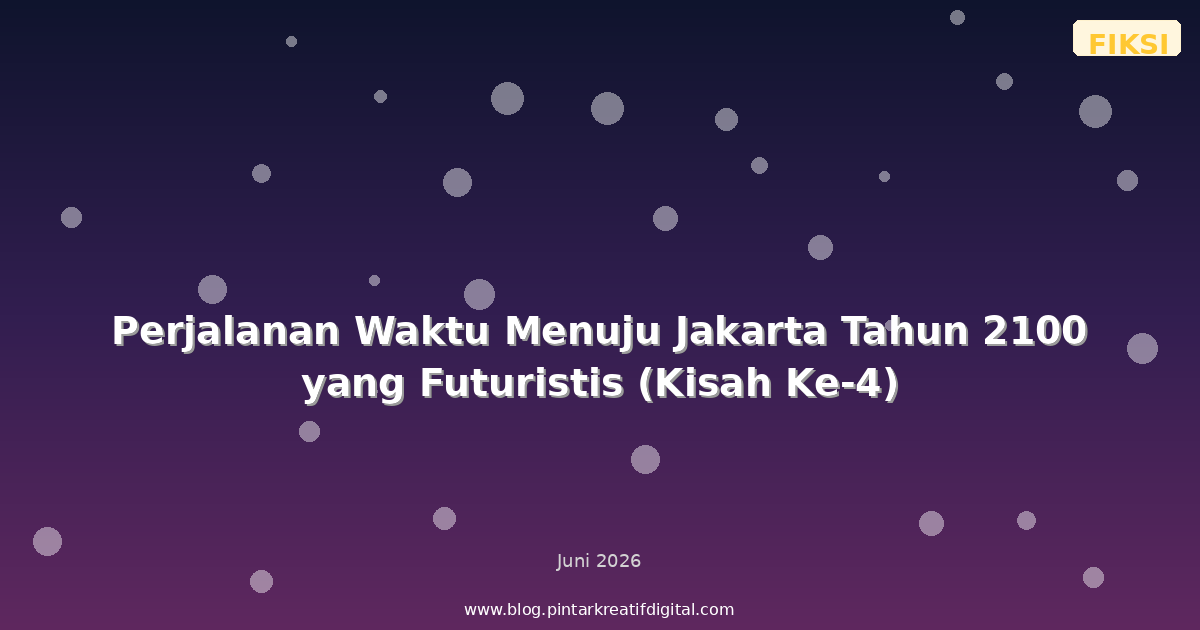Perjalanan Waktu Menuju Jakarta Tahun 2100 yang Futuristis (Kisah Ke-4)
