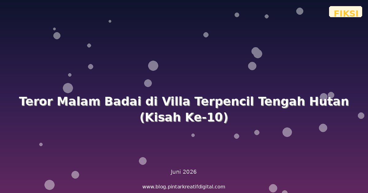 Teror Malam Badai di Villa Terpencil Tengah Hutan (Kisah Ke-10)