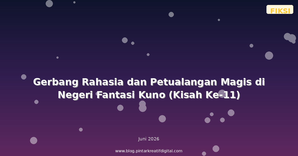 Gerbang Rahasia dan Petualangan Magis di Negeri Fantasi Kuno (Kisah Ke-11)