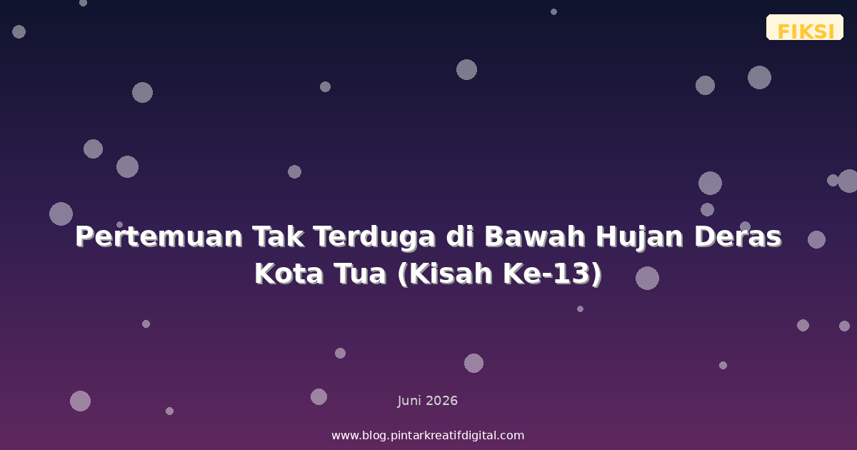 Pertemuan Tak Terduga di Bawah Hujan Deras Kota Tua (Kisah Ke-13)