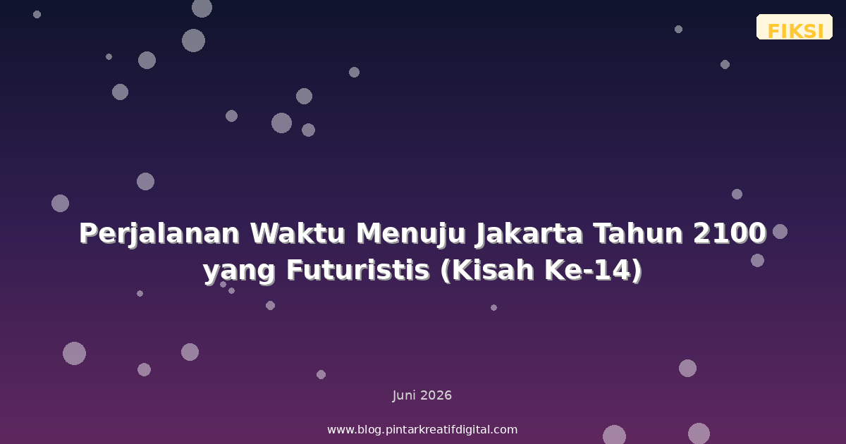 Perjalanan Waktu Menuju Jakarta Tahun 2100 yang Futuristis (Kisah Ke-14)