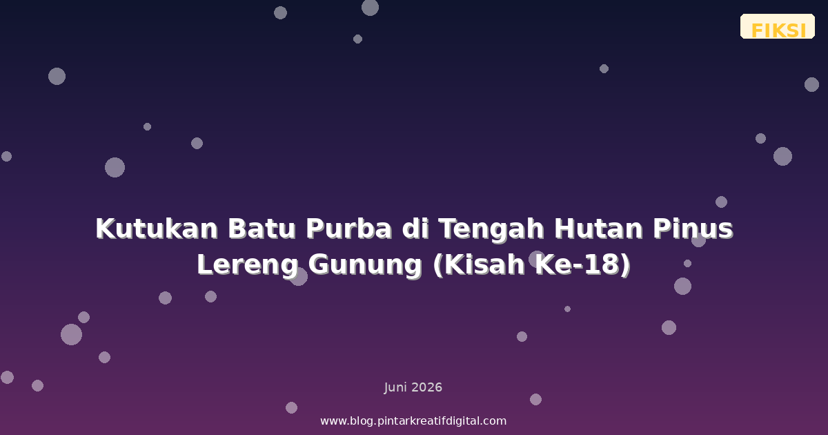 Kutukan Batu Purba di Tengah Hutan Pinus Lereng Gunung (Kisah Ke-18)