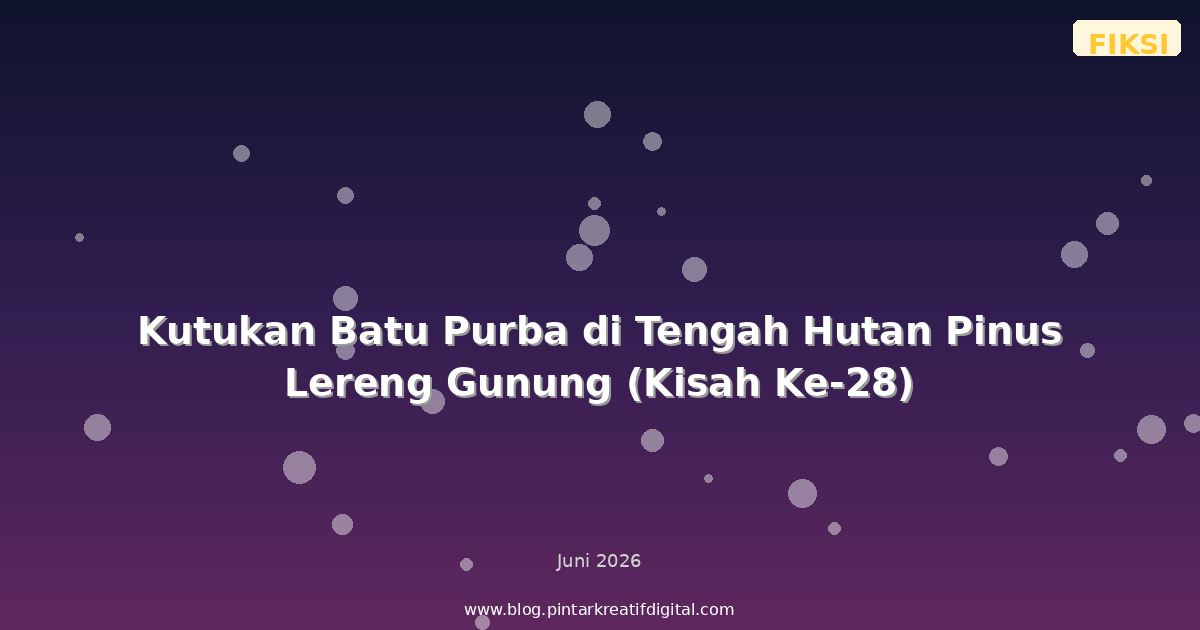 Kutukan Batu Purba di Tengah Hutan Pinus Lereng Gunung (Kisah Ke-28)