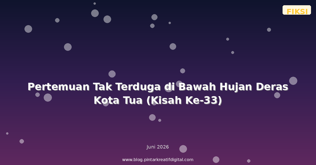Pertemuan Tak Terduga di Bawah Hujan Deras Kota Tua (Kisah Ke-33)