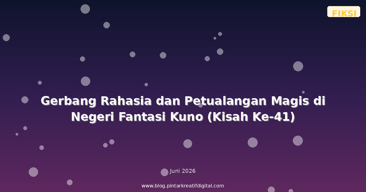 Gerbang Rahasia dan Petualangan Magis di Negeri Fantasi Kuno (Kisah Ke-41)