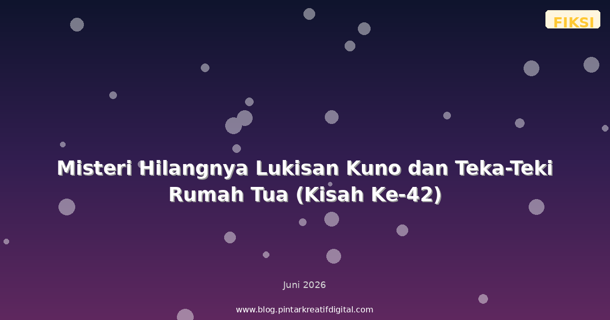 Misteri Hilangnya Lukisan Kuno dan Teka-Teki Rumah Tua (Kisah Ke-42)