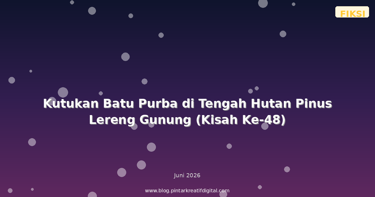 Kutukan Batu Purba di Tengah Hutan Pinus Lereng Gunung (Kisah Ke-48)
