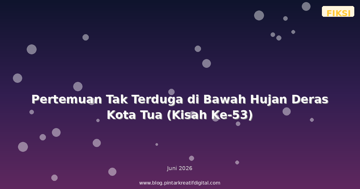 Pertemuan Tak Terduga di Bawah Hujan Deras Kota Tua (Kisah Ke-53)