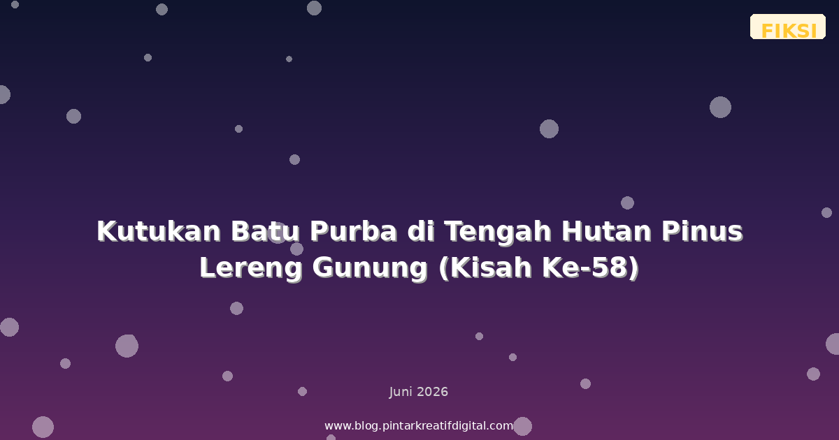 Kutukan Batu Purba di Tengah Hutan Pinus Lereng Gunung (Kisah Ke-58)