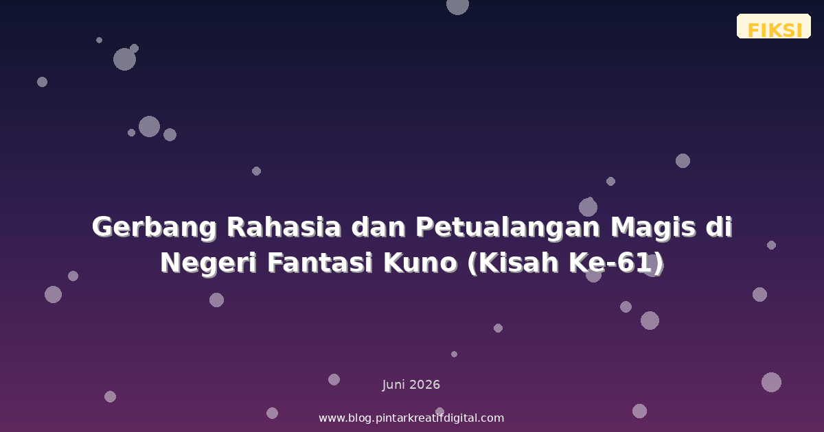 Gerbang Rahasia dan Petualangan Magis di Negeri Fantasi Kuno (Kisah Ke-61)