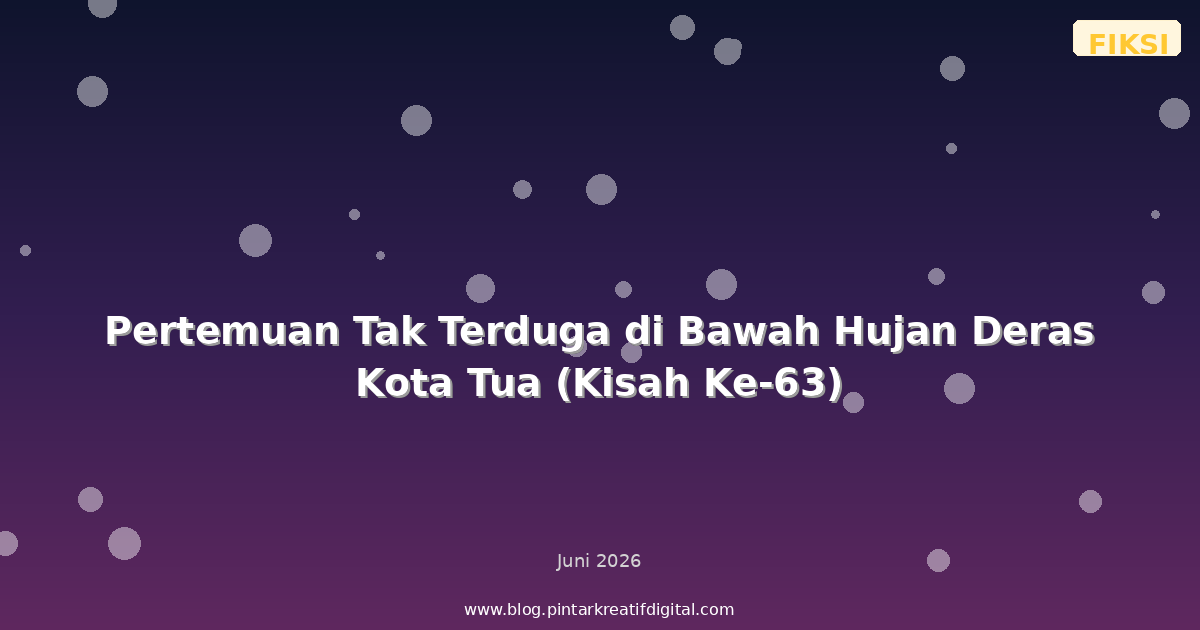 Pertemuan Tak Terduga di Bawah Hujan Deras Kota Tua (Kisah Ke-63)