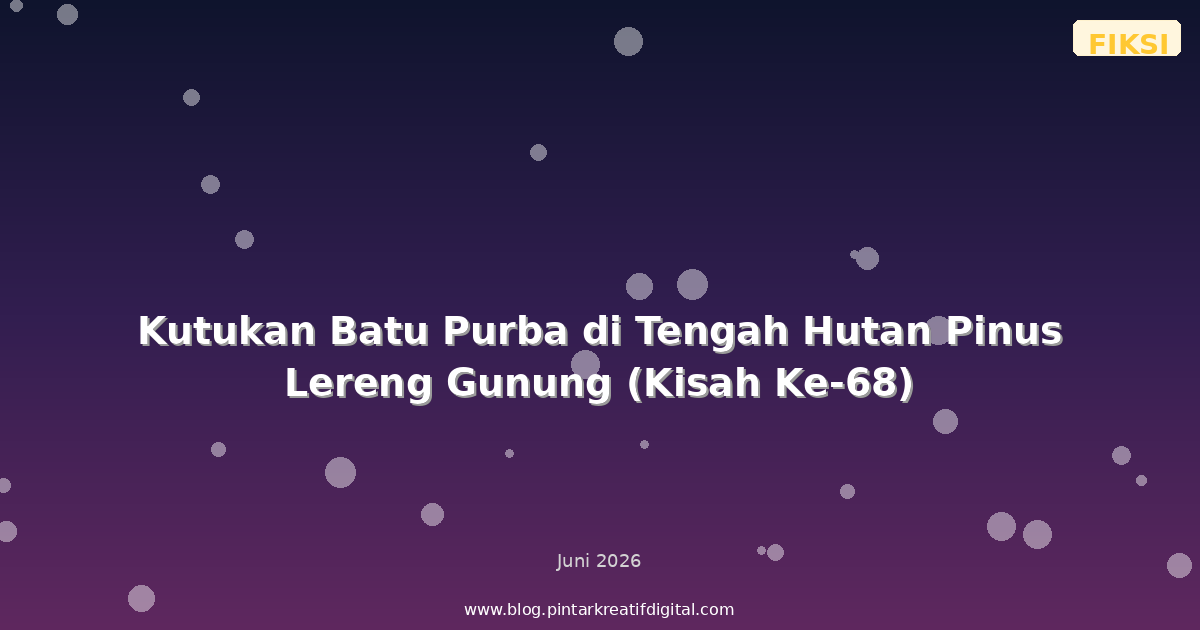 Kutukan Batu Purba di Tengah Hutan Pinus Lereng Gunung (Kisah Ke-68)