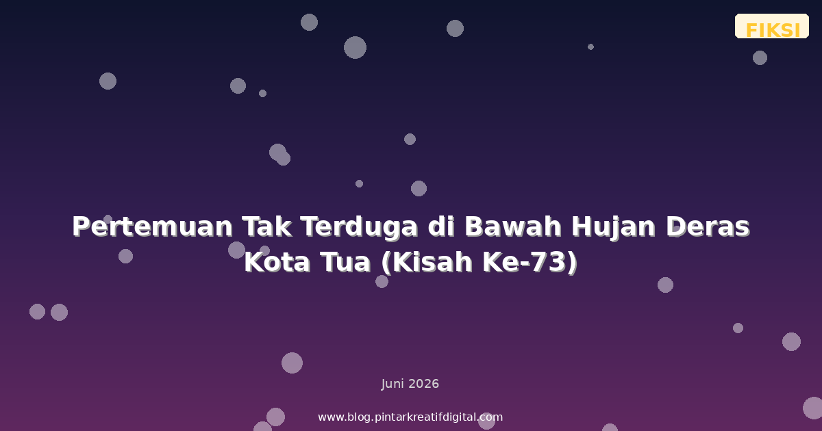 Pertemuan Tak Terduga di Bawah Hujan Deras Kota Tua (Kisah Ke-73)