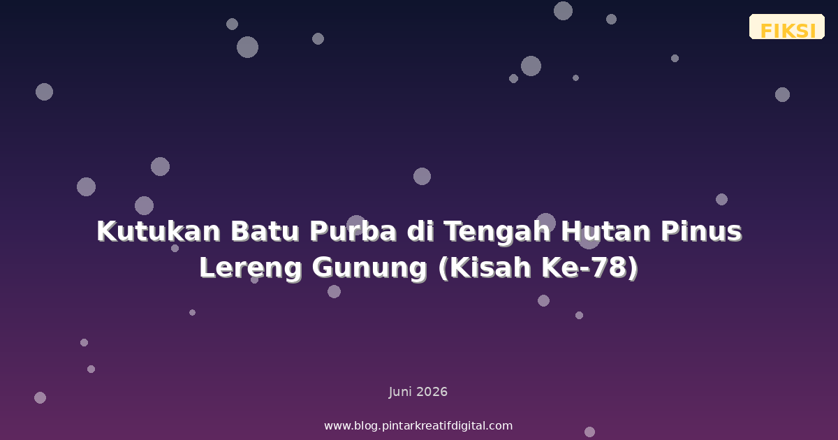 Kutukan Batu Purba di Tengah Hutan Pinus Lereng Gunung (Kisah Ke-78)