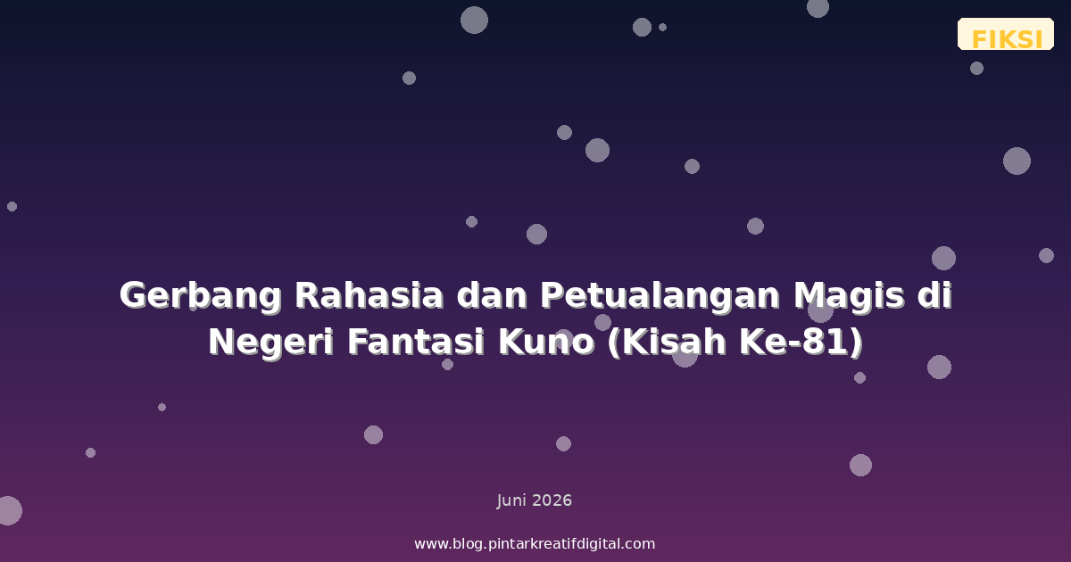 Gerbang Rahasia dan Petualangan Magis di Negeri Fantasi Kuno (Kisah Ke-81)