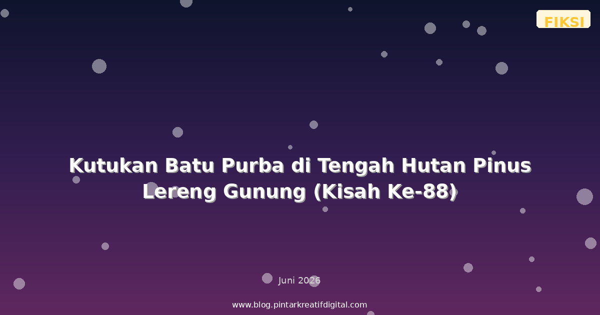 Kutukan Batu Purba di Tengah Hutan Pinus Lereng Gunung (Kisah Ke-88)