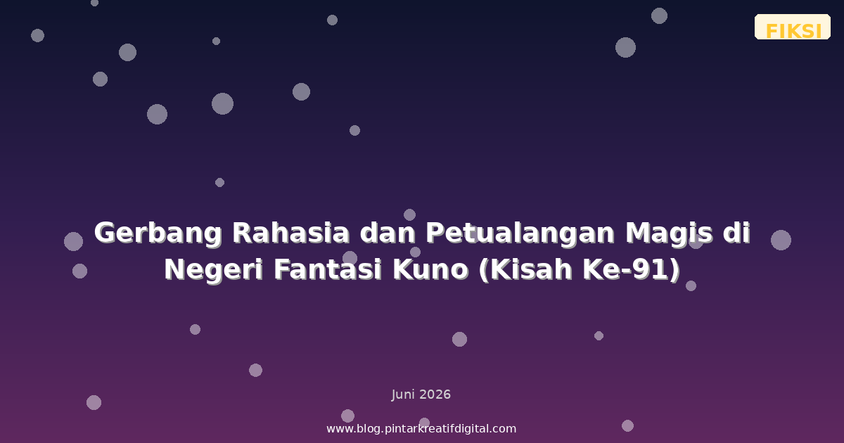 Gerbang Rahasia dan Petualangan Magis di Negeri Fantasi Kuno (Kisah Ke-91)