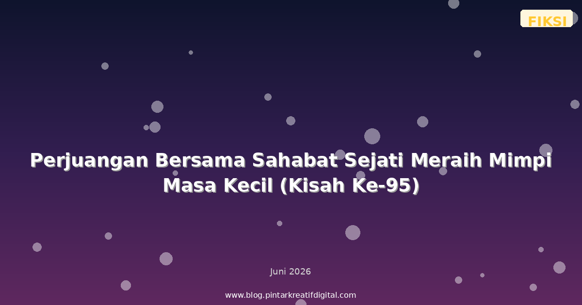 Perjuangan Bersama Sahabat Sejati Meraih Mimpi Masa Kecil (Kisah Ke-95)