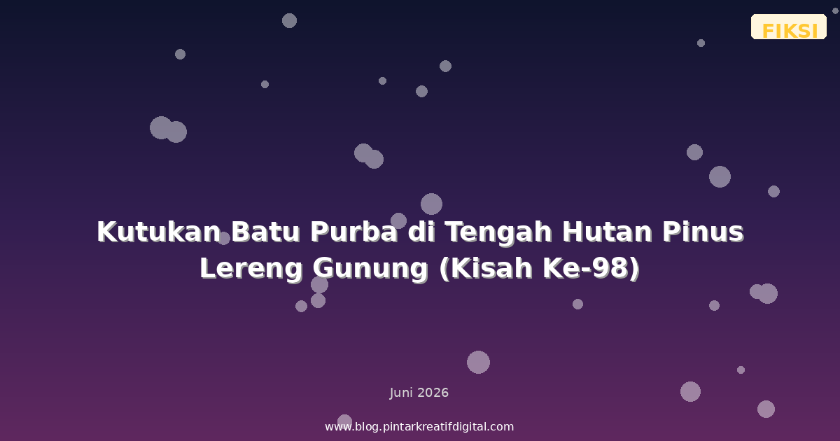 Kutukan Batu Purba di Tengah Hutan Pinus Lereng Gunung (Kisah Ke-98)