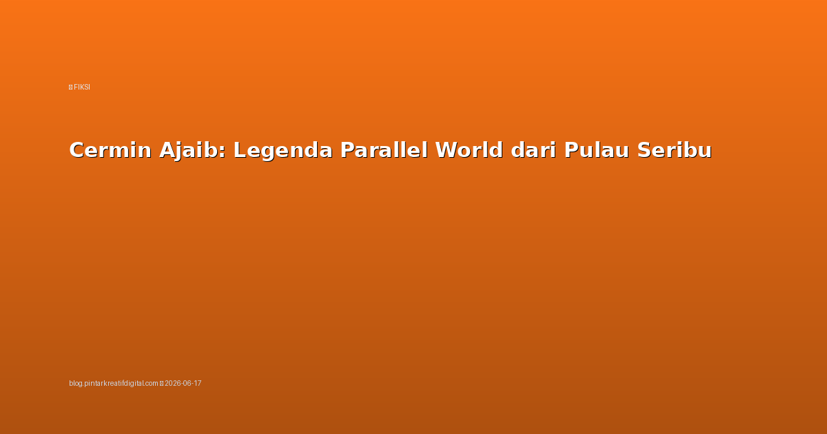 Cermin Ajaib: Legenda Parallel World dari Pulau Seribu