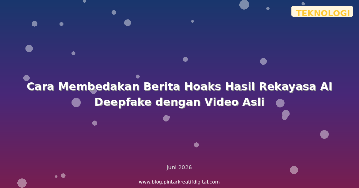 Cara Membedakan Berita Hoaks Hasil Rekayasa AI Deepfake dengan Video Asli