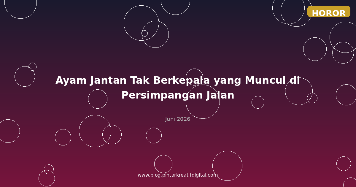 Ayam Jantan Tak Berkepala yang Muncul di Persimpangan Jalan